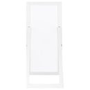 Cadence Tempered Glass Full Length Mirror White High Gloss