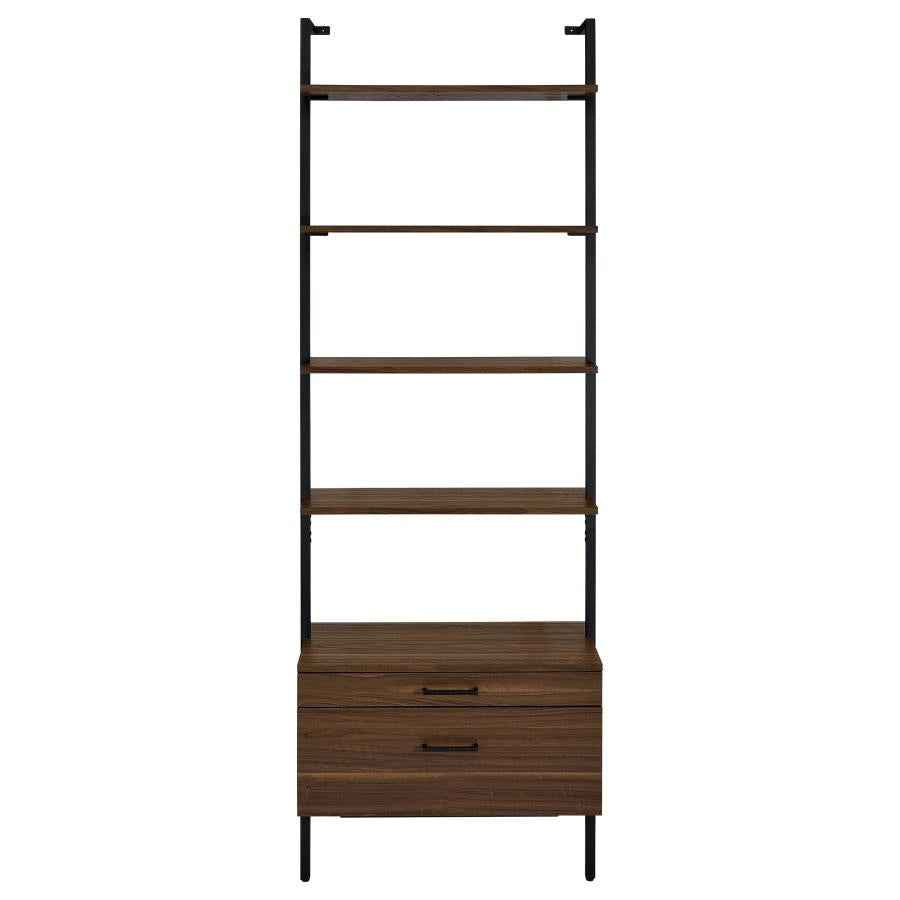 Owens 3-piece 96-inch Wall Mounted Bookshelf Set Walnut