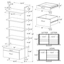 Owens 3-piece 96-inch Wall Mounted Bookshelf Set Walnut