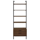 Owens 96-inch 4-shelf Storage Wall Bookshelf Walnut