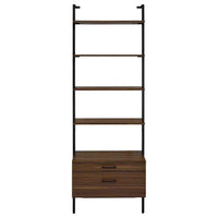 Owens 96-inch 4-shelf Storage Wall Bookshelf Walnut