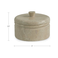 Valencia Round Travertine Box
