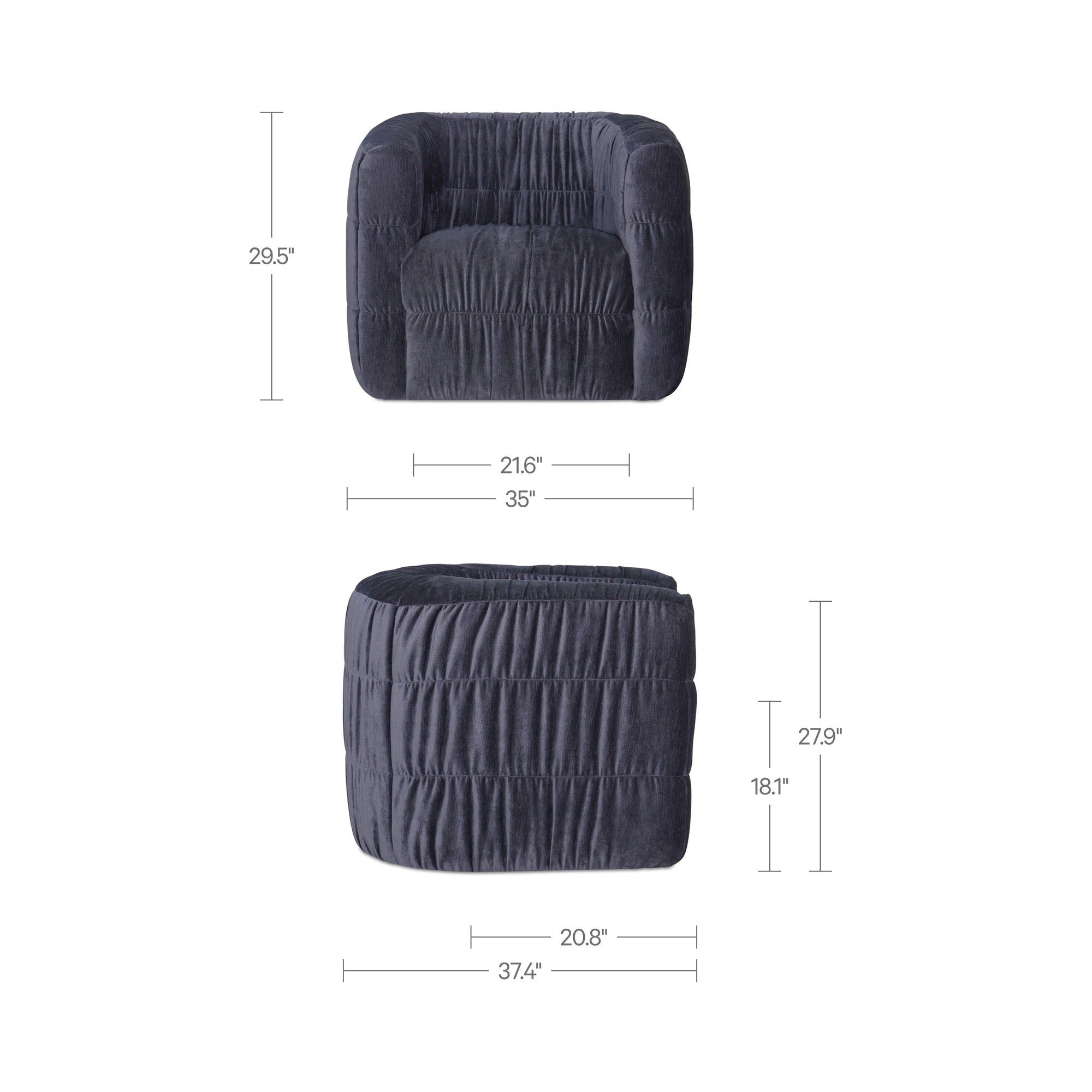 Robson Swivel Chair Navy