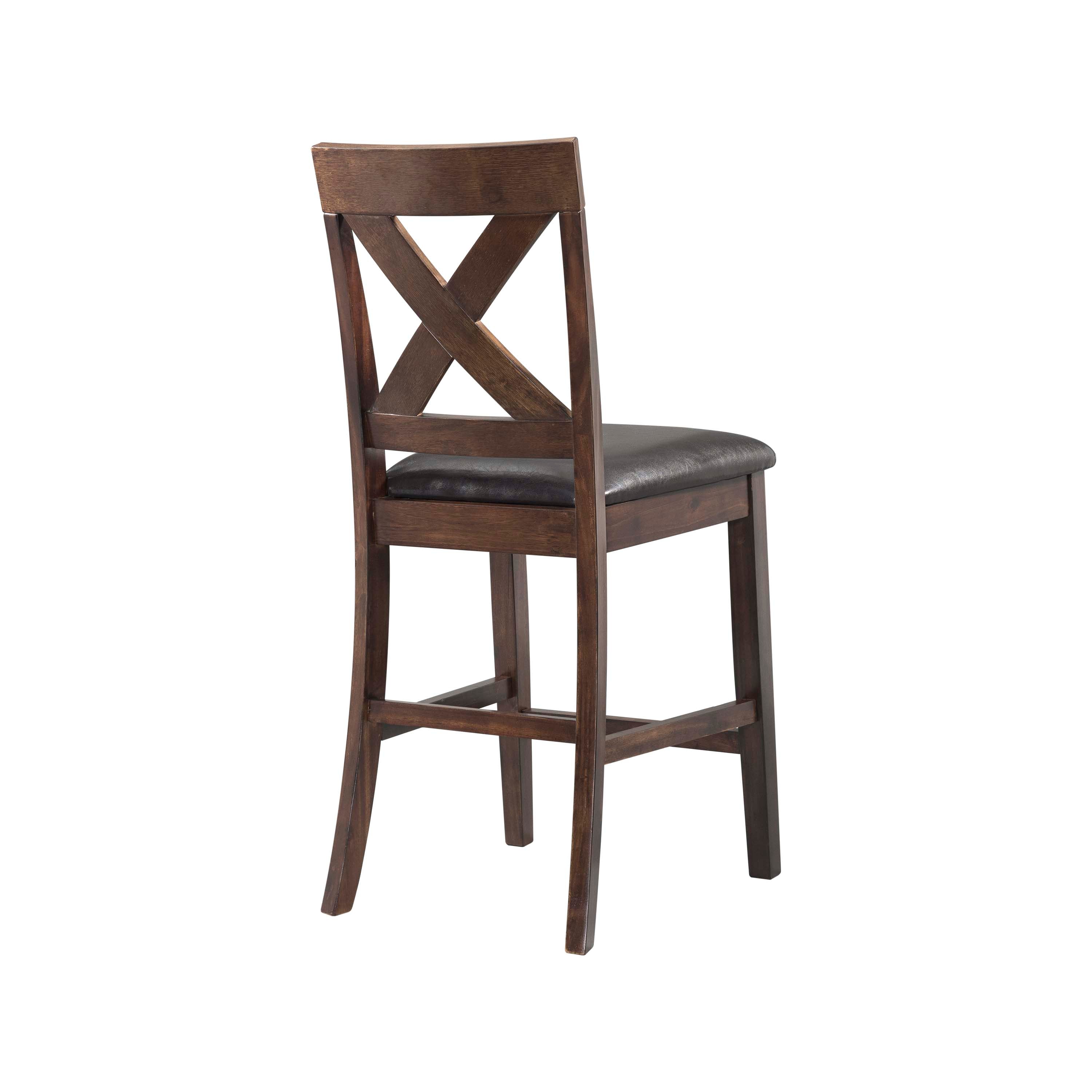 Alex-Counter-Side-Chair-W/Brown-PU-Espresso-(2-Per-Pack)