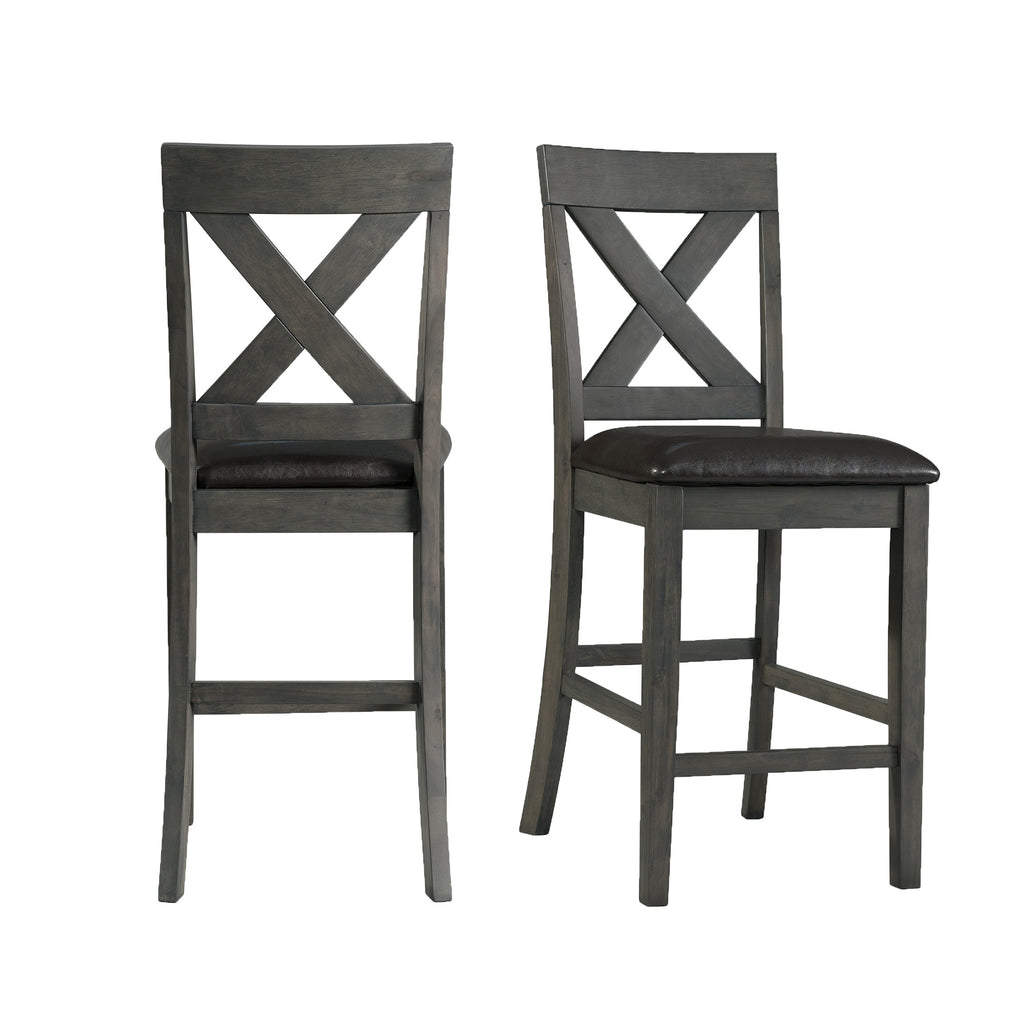 Alex-Counter-Side-Chair-W/Black-PU-Grey-(2-Per-Pack)