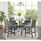 Ambridge-5PC-Round-Counter-Set-With-Faux-Marble-Top-in-Brushed-Grey