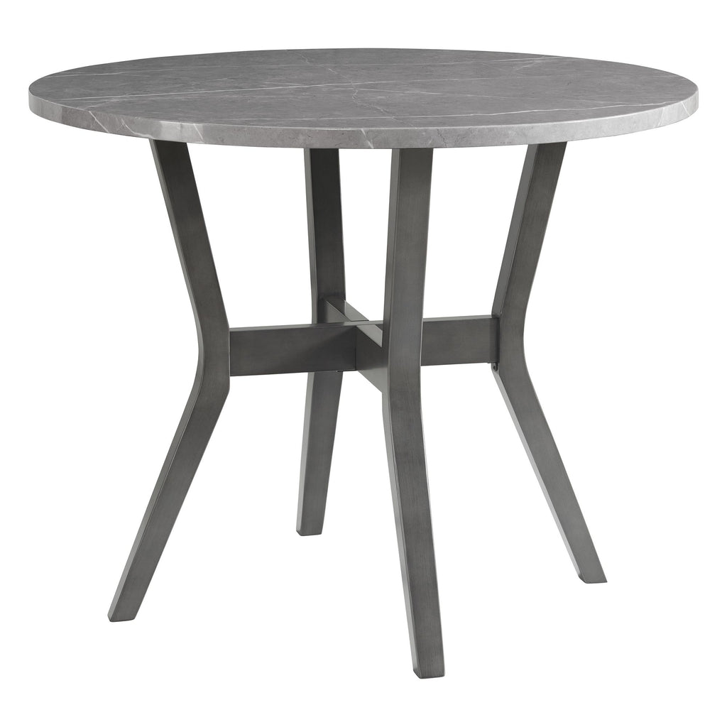 Ambridge-5PC-Round-Counter-Set-With-Faux-Marble-Top-in-Brushed-Grey