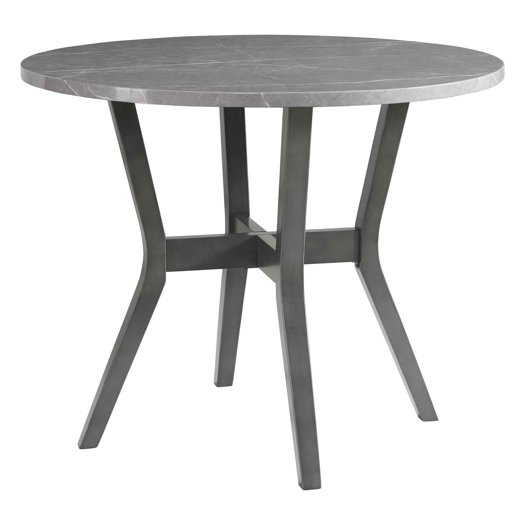 Ambridge-5PC-Round-Counter-Set-With-Faux-Marble-Top-in-Brushed-Grey