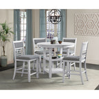 Amherst Counter Side Chair with Fabric Cushion White Finish (2 Per Pack)