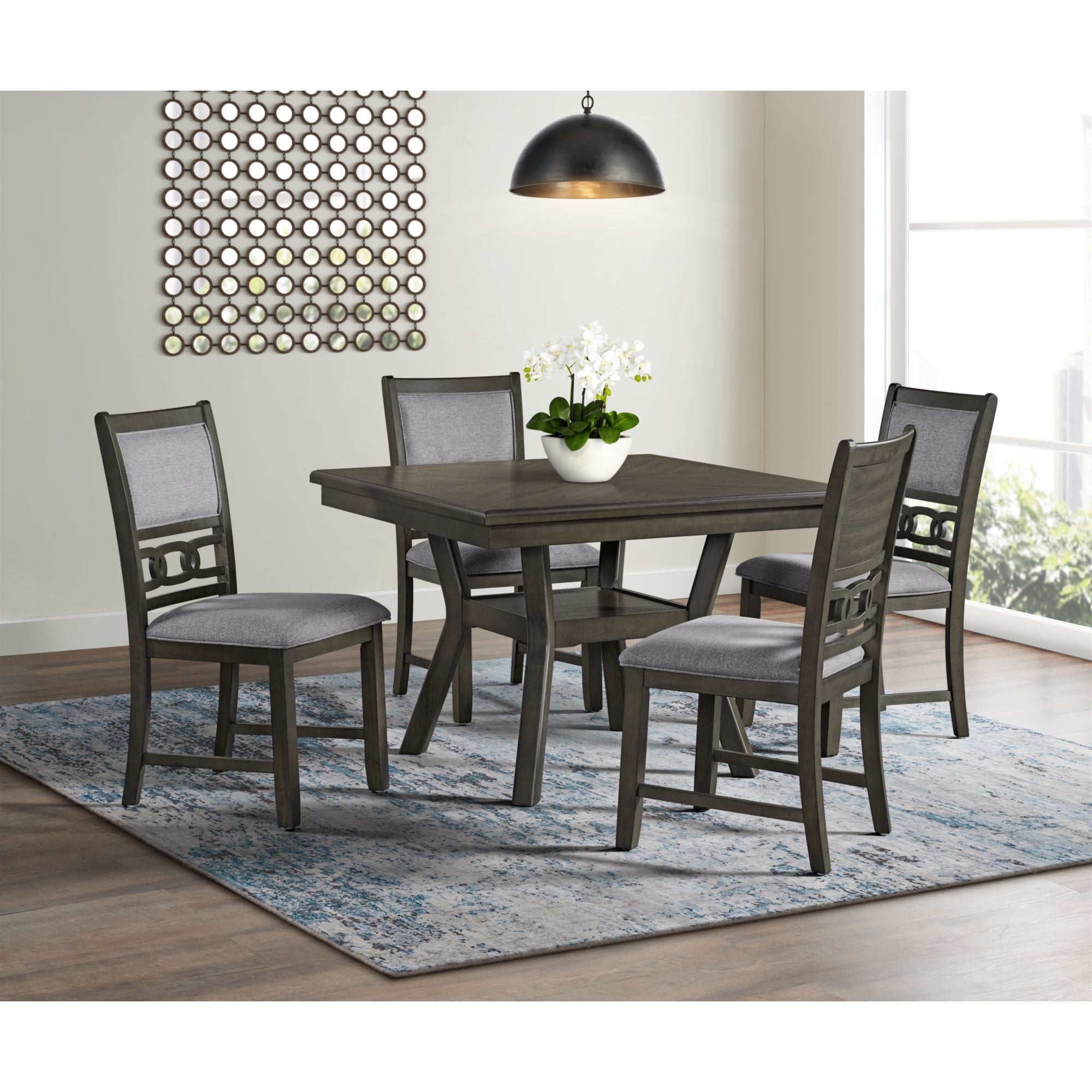 Amherst-Dining-Side-Chair-W/Fabric-Cushion-Side-Stretcher-Grey-Finish-(2-Per-Pack)
