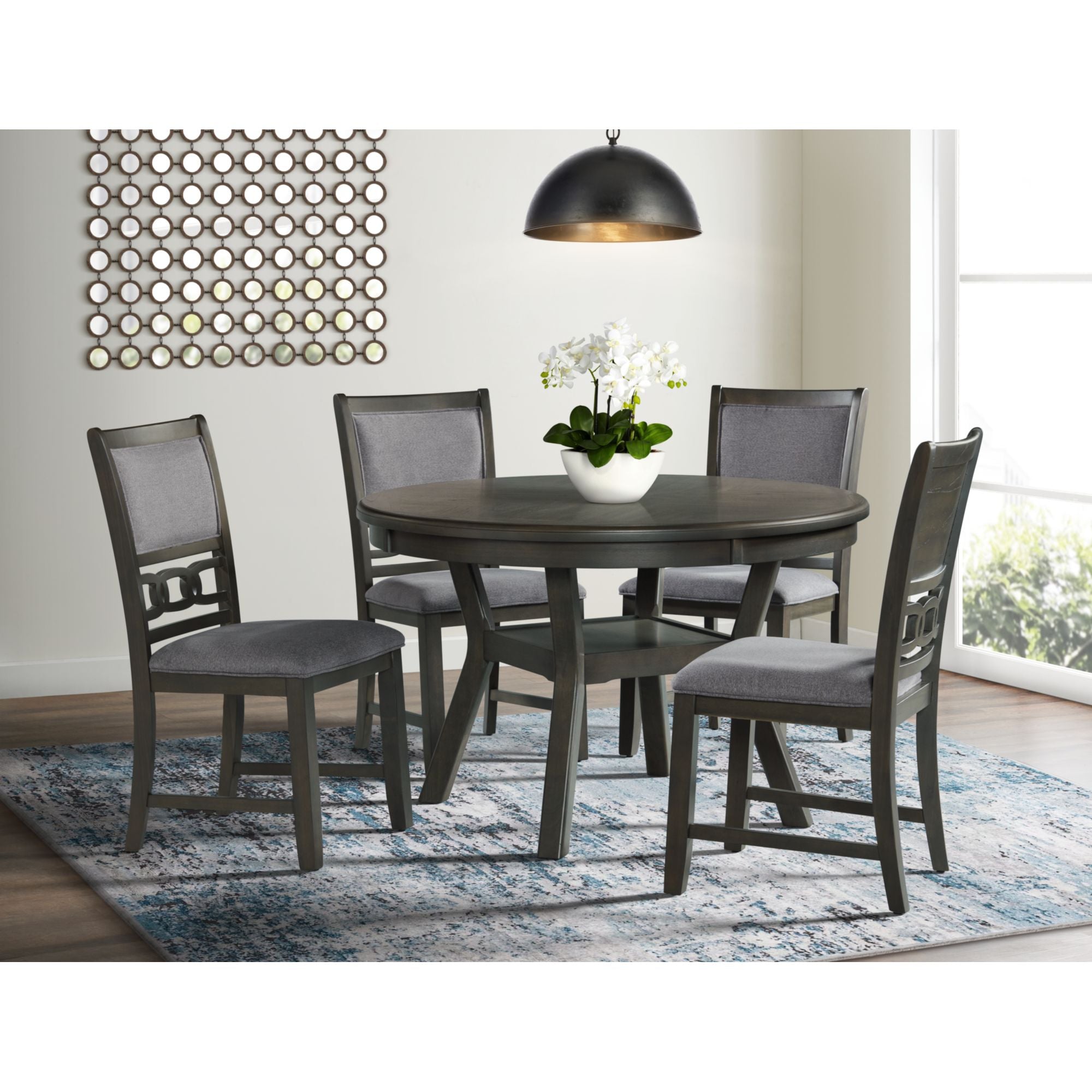 Amherst 5-piece Dining Set in Grey Table & Four Chairs