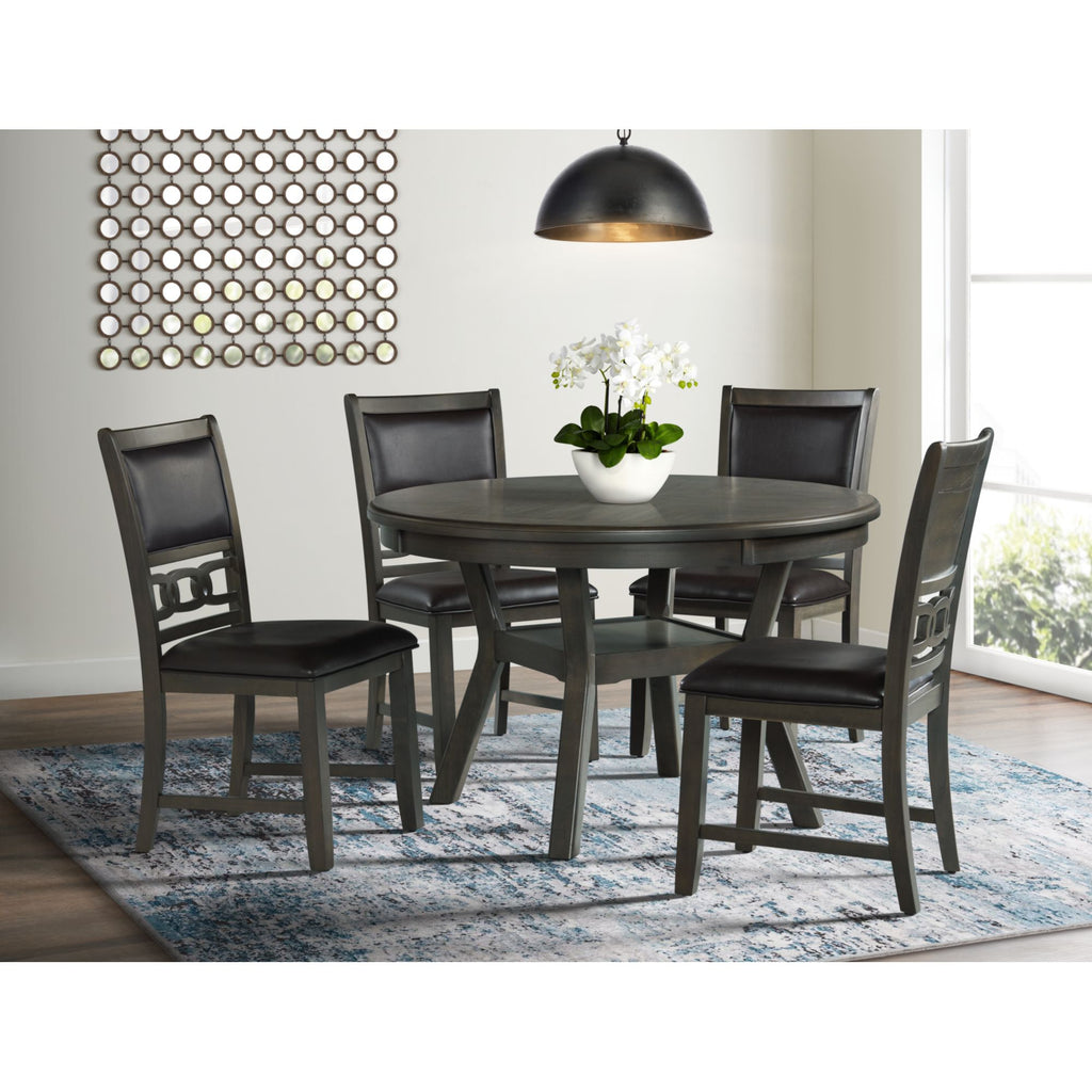 Amherst-Dining-Table-w/Wood-Leg-Grey-Finish