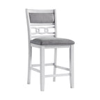 Amherst Counter Side Chair with Fabric Cushion White Finish (2 Per Pack)