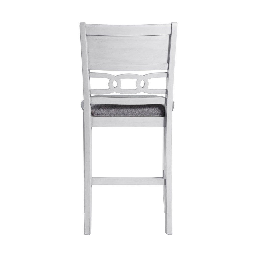Amherst Counter Side Chair with Fabric Cushion White Finish (2 Per Pack)