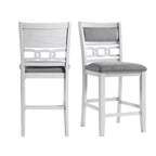 Amherst Counter Side Chair with Fabric Cushion White Finish (2 Per Pack)