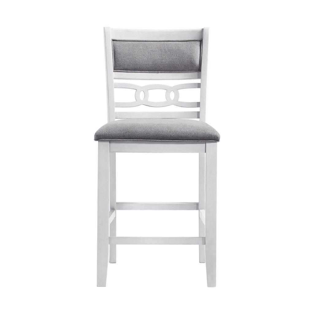 Amherst Counter Side Chair with Fabric Cushion White Finish (2 Per Pack)