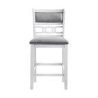 Amherst Counter Side Chair with Fabric Cushion White Finish (2 Per Pack)