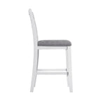 Amherst Counter Side Chair with Fabric Cushion White Finish (2 Per Pack)