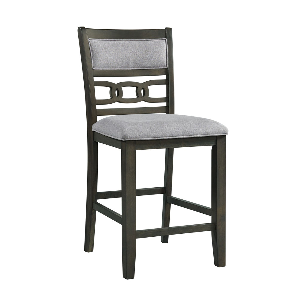 Amherst-Counter-Side-Chair-W/Fabric-Cushion-Grey-Finish-(2-Per-Pack)