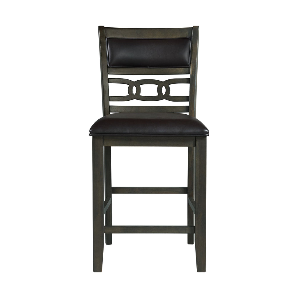 Amherst-Counter-Side-Chair-W/PU-Cushion-Grey-Finish-(2-Per-Pack)
