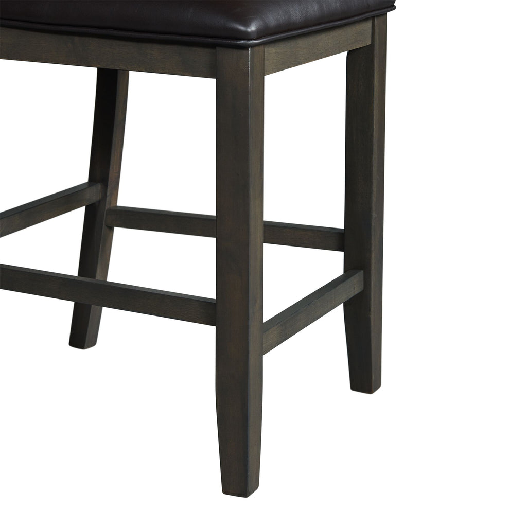 Amherst-Counter-Side-Chair-W/PU-Cushion-Grey-Finish-(2-Per-Pack)