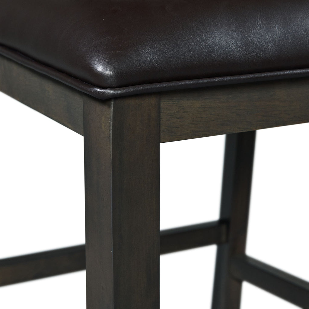Amherst 5-piece Counter Height Dining Set in Grey Table & Four PU Leather Chairs