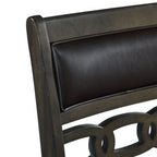 Amherst-Dining-Side-Chair-W/PU-Cushion-Side-Stretcher-Grey-Finish-(2-Per-Pack)
