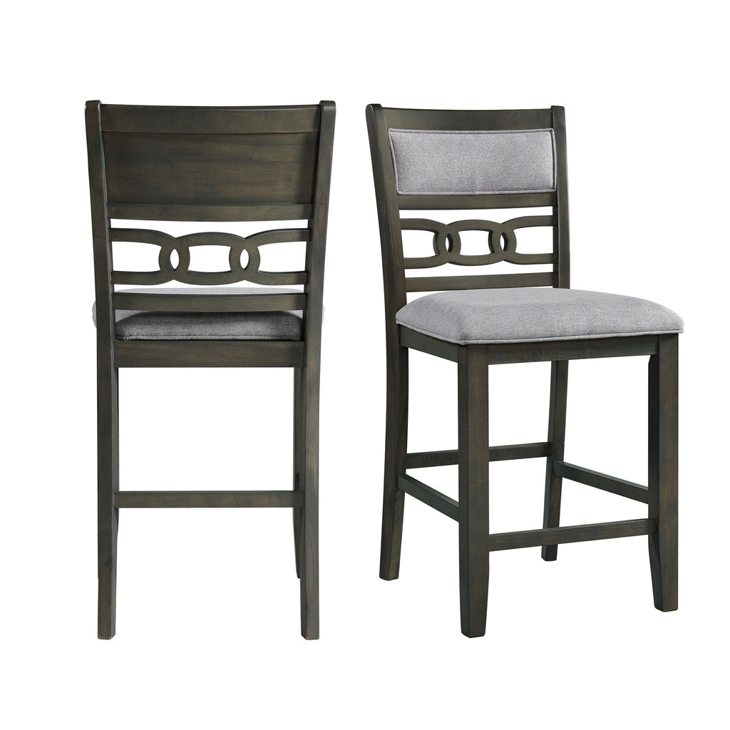 Amherst-Counter-Side-Chair-W/Fabric-Cushion-Grey-Finish-(2-Per-Pack)