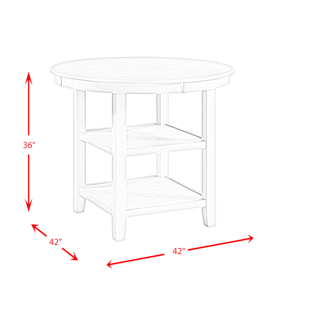 Amherst Counter Table with Wood Leg White Finish