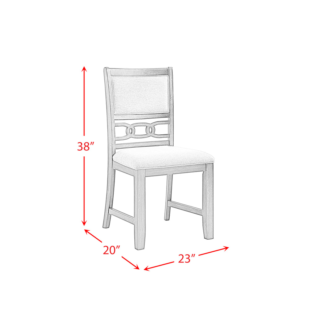 Amherst-Dining-Side-Chair-W/PU-Cushion-Side-Stretcher-Grey-Finish-(2-Per-Pack)