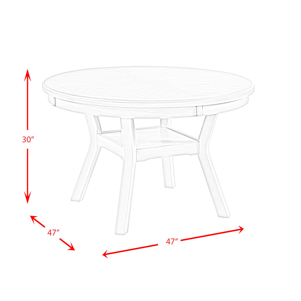 Amherst-5PC-Dining-Set-with-Round-Table-and-4-Grey-Fabric-Chairs-in-White