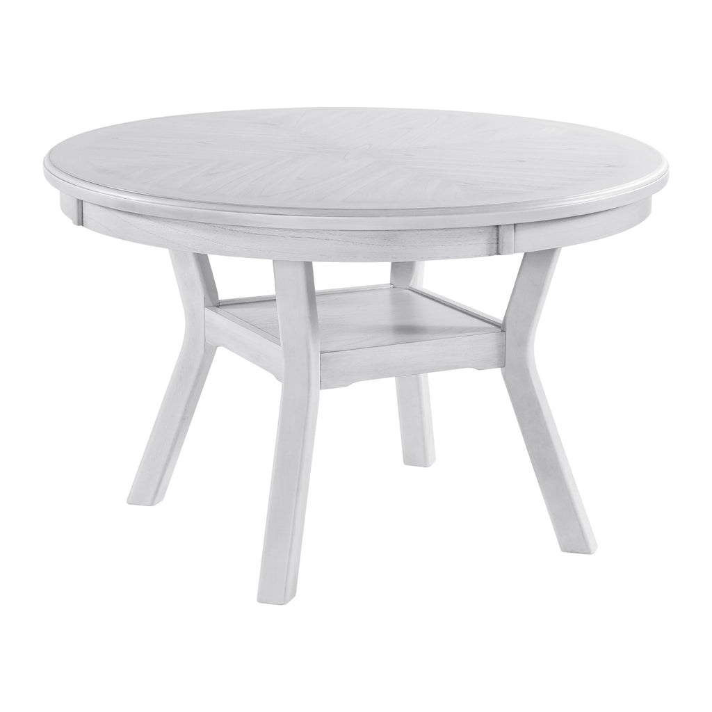 Amherst-5PC-Dining-Set-with-Round-Table-and-4-Grey-Fabric-Chairs-in-White