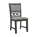 Amherst-Dining-Side-Chair-W/Fabric-Cushion-Side-Stretcher-Grey-Finish-(2-Per-Pack)