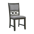 Amherst-Dining-Side-Chair-W/Fabric-Cushion-Side-Stretcher-Grey-Finish-(2-Per-Pack)