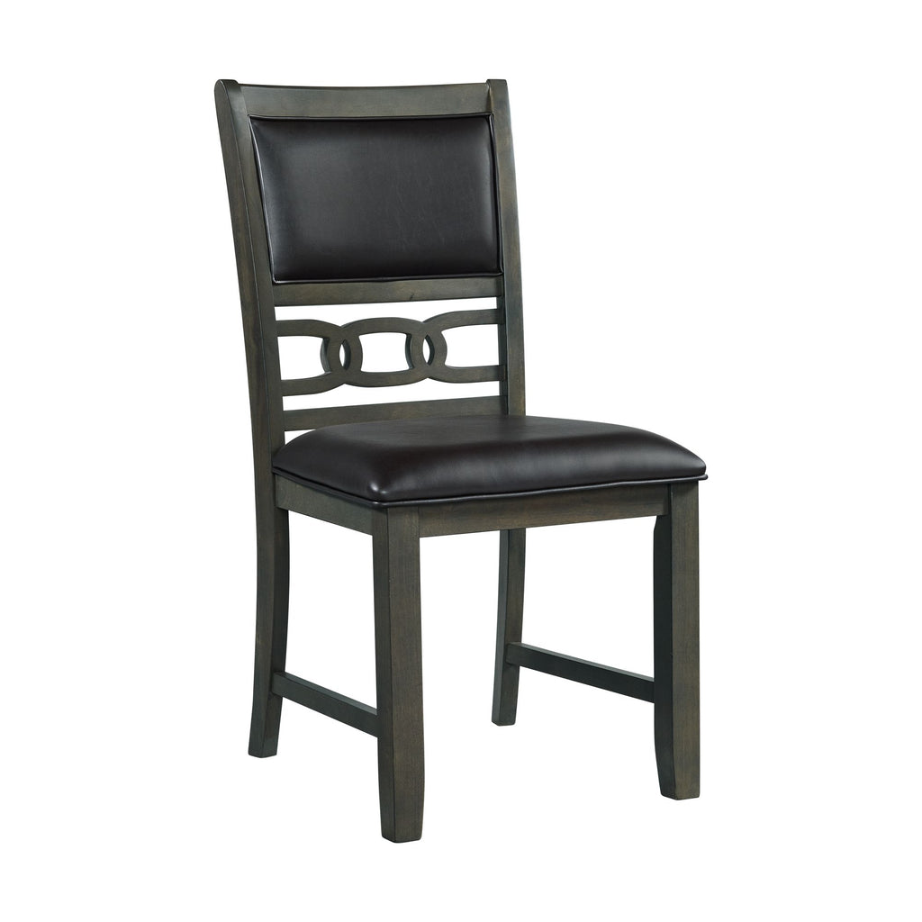 Amherst 5-piece Dining Set in Grey Table & Four PU Leather Chairs