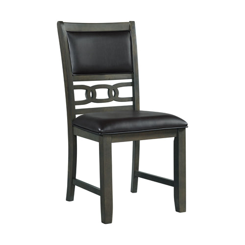 Amherst 5-piece Dining Set in Grey Table & Four PU Leather Chairs