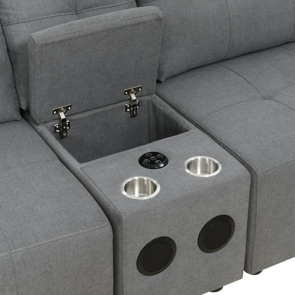 Armani-Modular-Console-W/USB-Charger-In-Columbia-Charcoal-No-Pillow-(ISTA3-packaging)