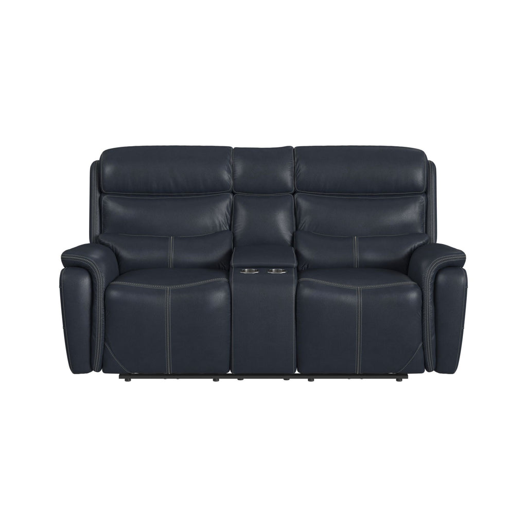 Aruba-Power-Motion-Loveseat-with-Power-Headrest-and-Console-in-Pebble-Navy