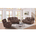 Atlantis Power Motion Sofa with Power Motion Head Recliner in Heritage Brown