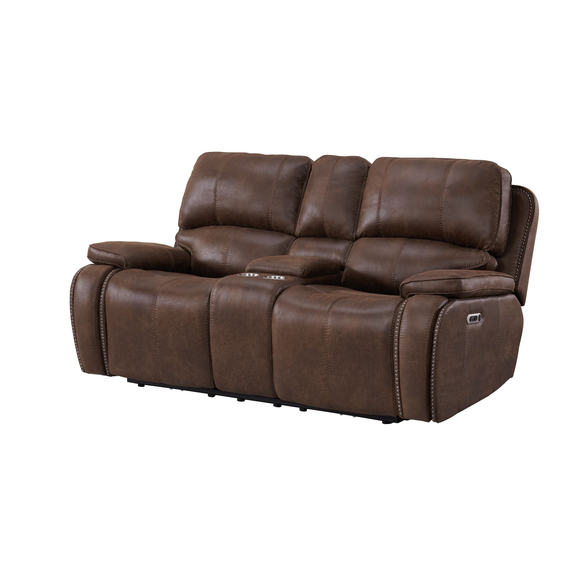 Atlantis-2PC-Living-Room-Set-in-Heritage-Brown-Sofa-&-Loveseat