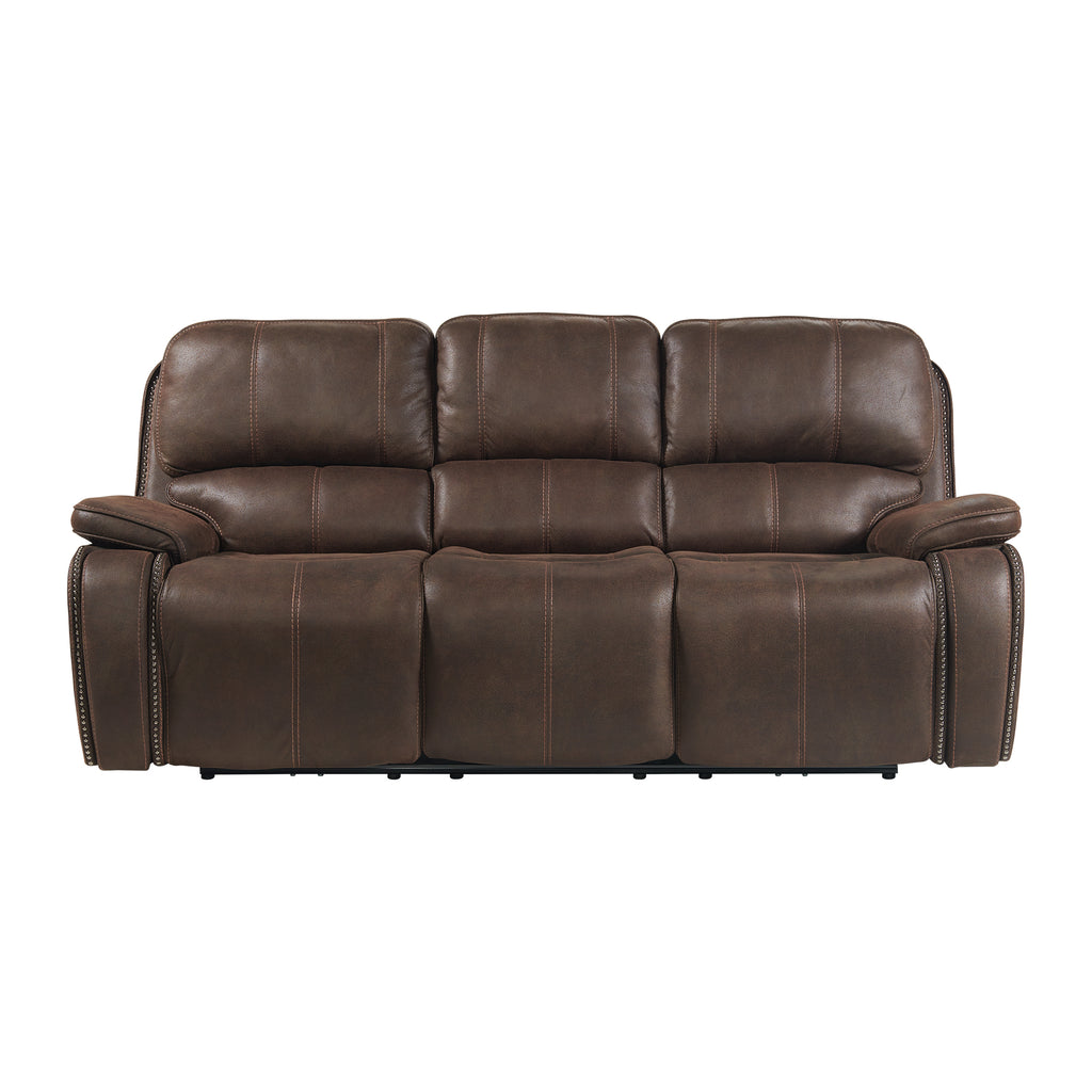 Atlantis Power Motion Sofa with Power Headrest in Heritage Coffee