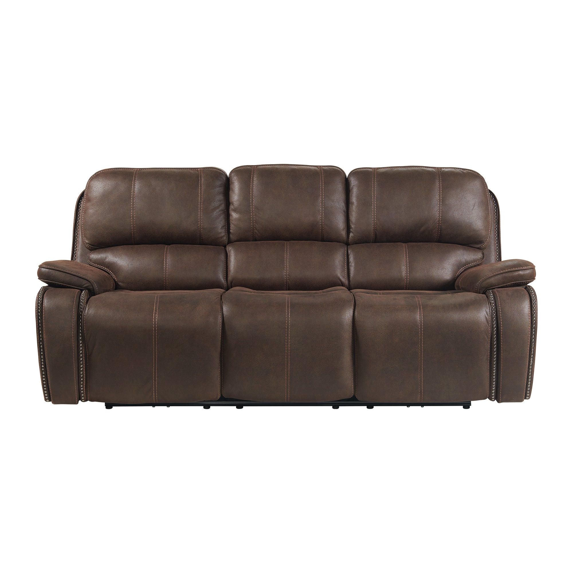 Atlantis Power Motion Sofa with Power Headrest in Heritage Coffee