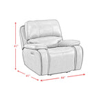 Atlantis Power Motion Recliner with Power Head Recliner in Heritage Brown