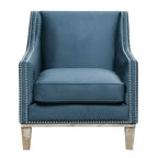 Augusta-16038-Chair-W/Wood-Leg-Distressed-Otto-Navy-(ISTA-3-packaging)