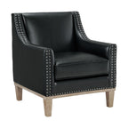 Augusta-16038-Chair-W/Wood-Leg-Distressed-In-Phoenix-Black-(ISTA-3-Packaging)
