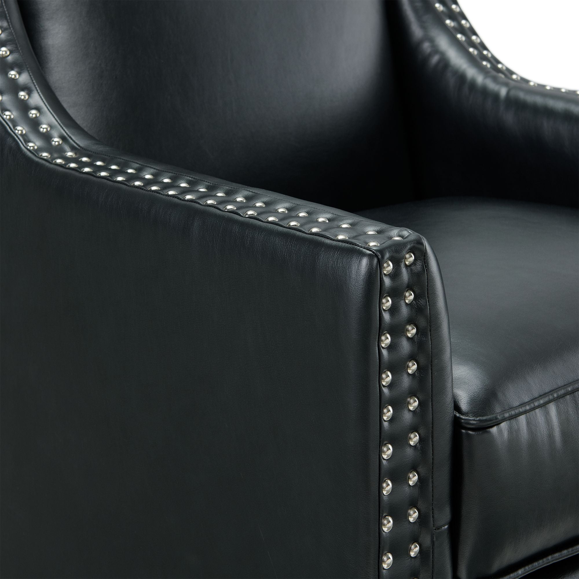 Augusta-16038-Chair-W/Wood-Leg-Distressed-In-Phoenix-Black-(ISTA-3-Packaging)