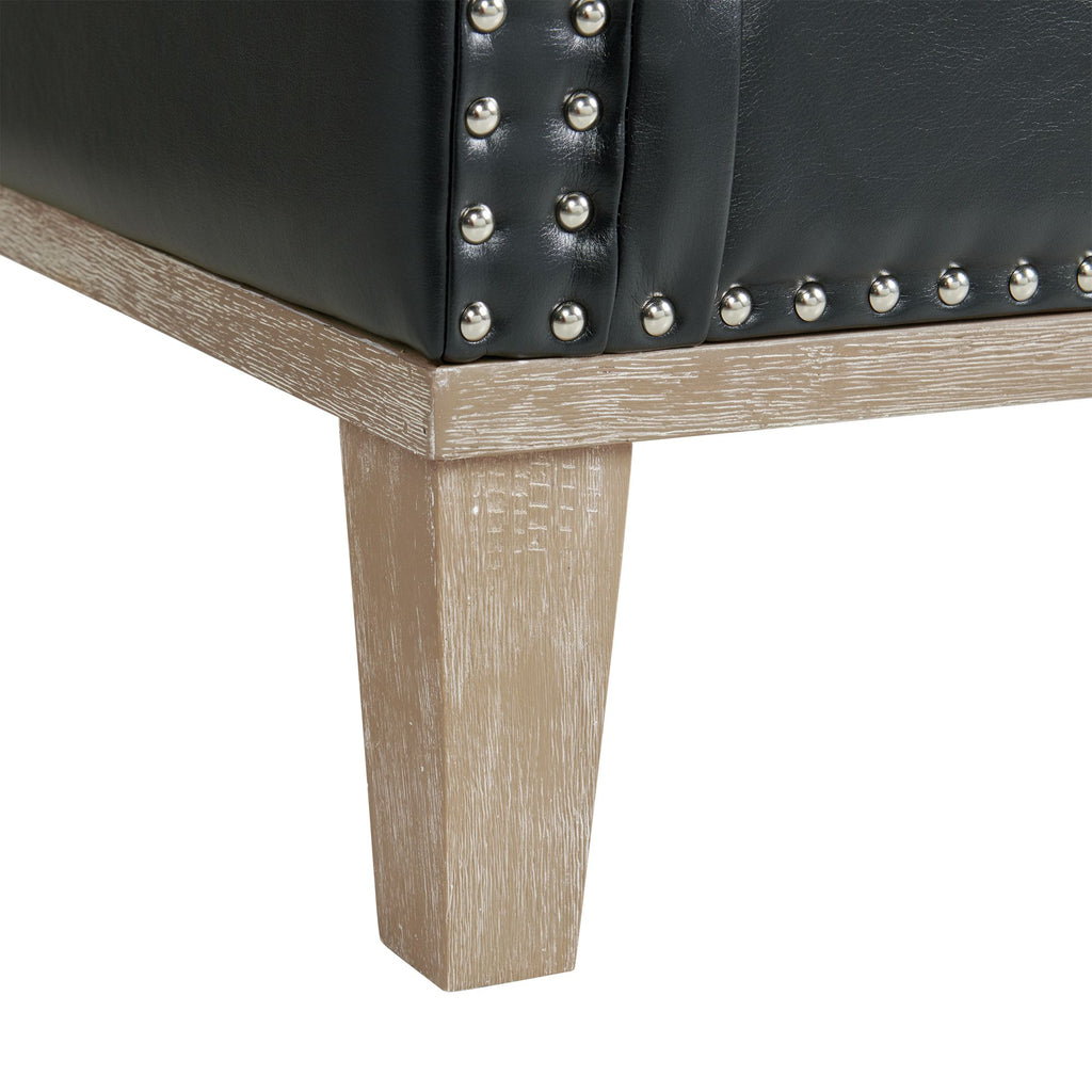 Augusta-16038-Chair-W/Wood-Leg-Distressed-In-Phoenix-Black-(ISTA-3-Packaging)