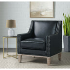Augusta-16038-Chair-W/Wood-Leg-Distressed-In-Phoenix-Black-(ISTA-3-Packaging)