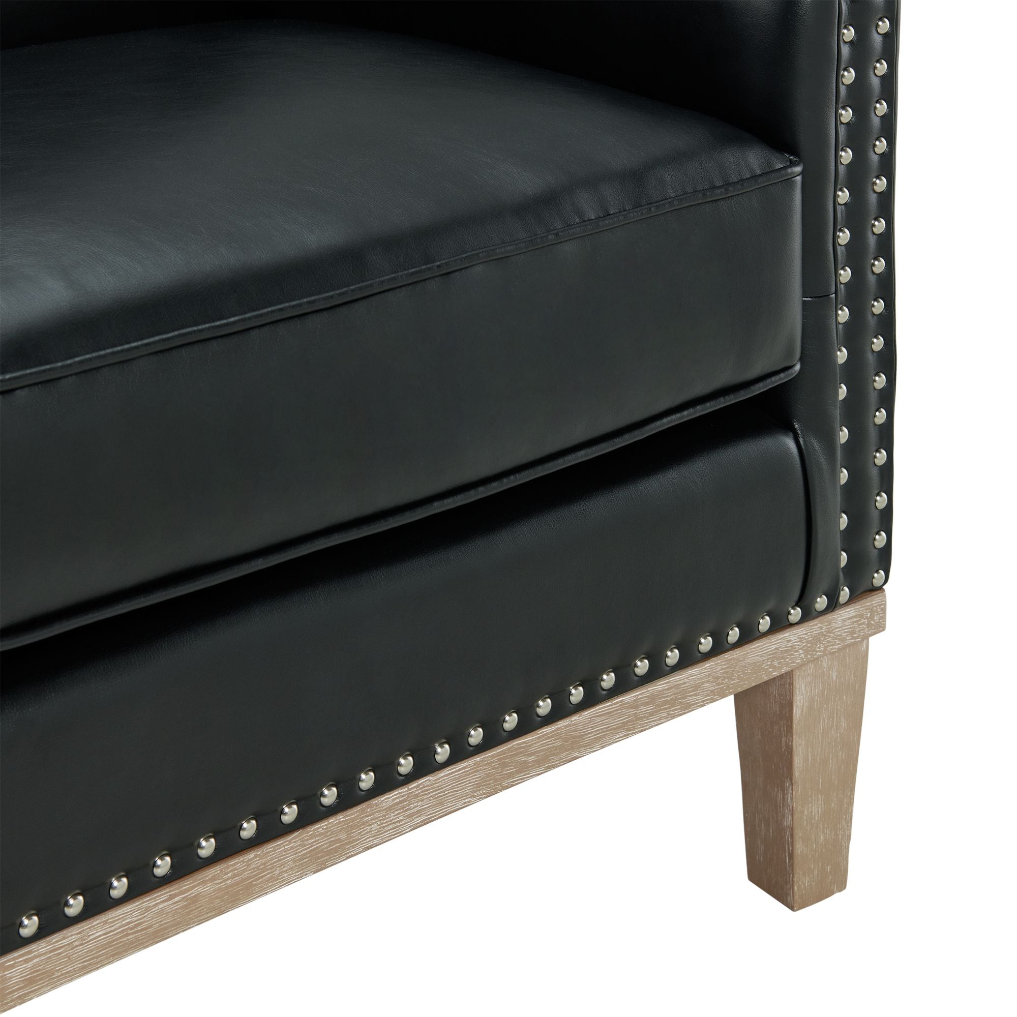 Augusta-16038-Chair-W/Wood-Leg-Distressed-In-Phoenix-Black-(ISTA-3-Packaging)