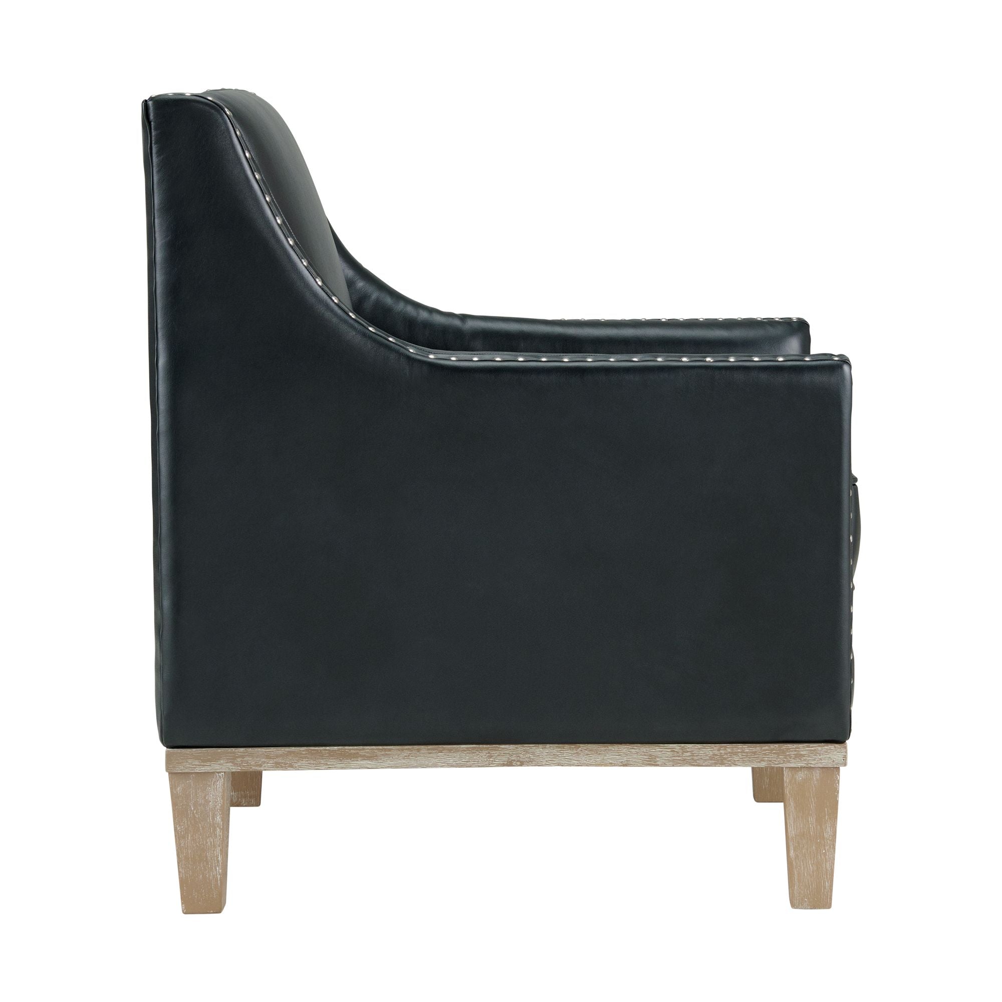 Augusta-16038-Chair-W/Wood-Leg-Distressed-In-Phoenix-Black-(ISTA-3-Packaging)